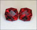 FIERY RED-ORANGE GARNET MATCHED PAIR (Africa) �6 mm.,  T.W. 2.19 CT.